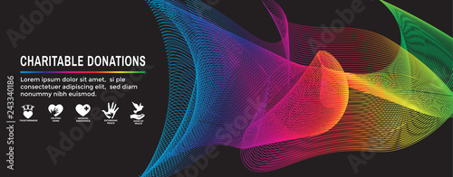 Charitable Giving & Donations Header Banner and Icon set