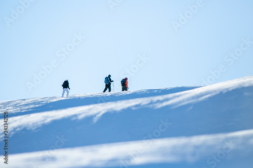 skiers go uphill, ski tour © Artem Orlyanskiy