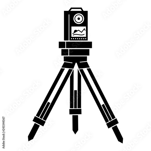 Surveyor instrument icon. Simple illustration of surveyor instrument vector icon for web design isolated on white background