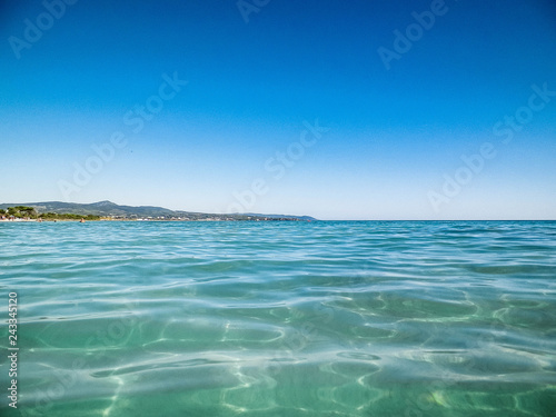 Tyrrhenian sea in Vada, Tuscany, Italy.