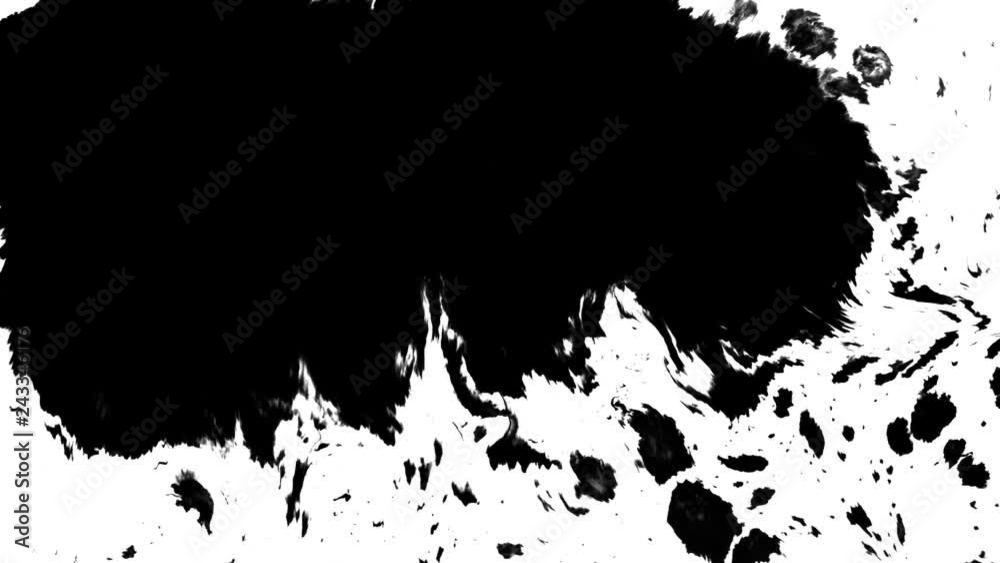 Ink flowing on white background Ink flowing on white background