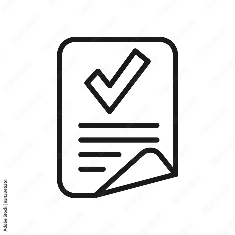 Simple Approve Related Vector Line Icon. Quality is confirmed sign web, mobile and infographics. Simple Approve Related Vector Line Icon. Quality is confirmed sign web, mobile and infographics.