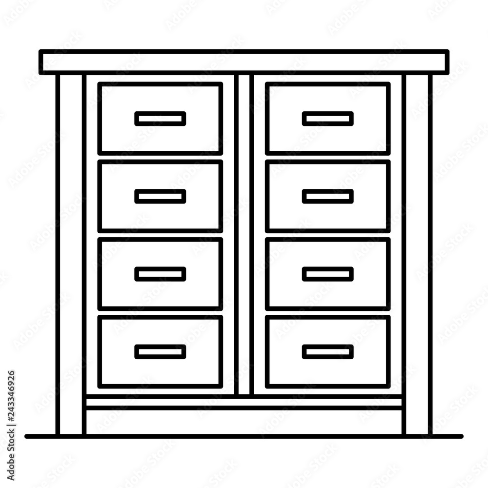 House drawer icon. Outline house drawer vector icon for web design isolated on white background House drawer icon. Outline house drawer vector icon for web design isolated on white background