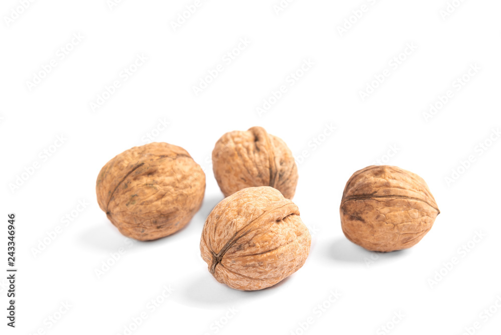 Walnut isolated on white background. Walnut isolated on white background.