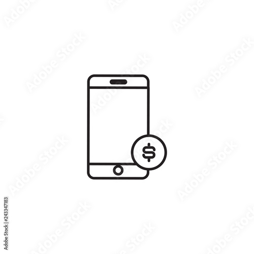 icon credit card with mobile