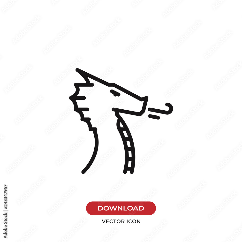 Dragon icon vector Dragon icon vector