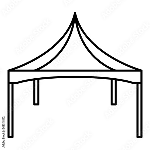 Commercial tent icon. Outline commercial tent vector icon for web design isolated on white background