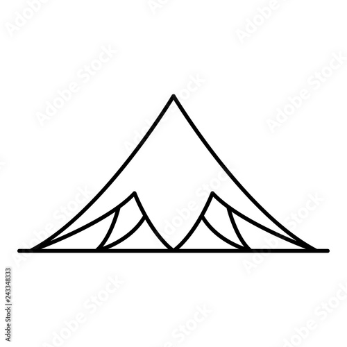 Festival tent icon. Outline festival tent vector icon for web design isolated on white background