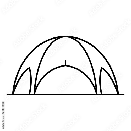 Event tent icon. Outline event tent vector icon for web design isolated on white background