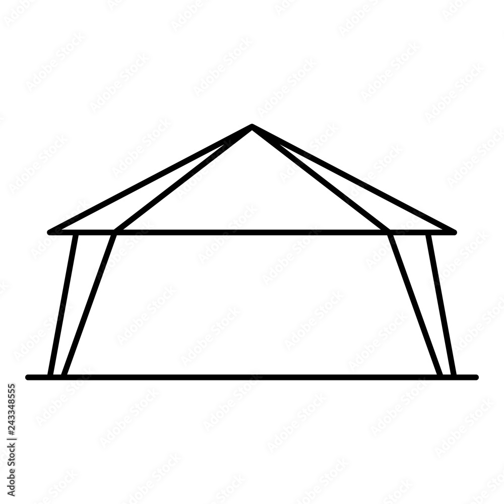 Marketing tent icon. Outline marketing tent vector icon for web design isolated on white background Marketing tent icon. Outline marketing tent vector icon for web design isolated on white background