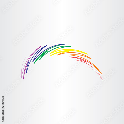 abstract rainbow line vector illustration design element