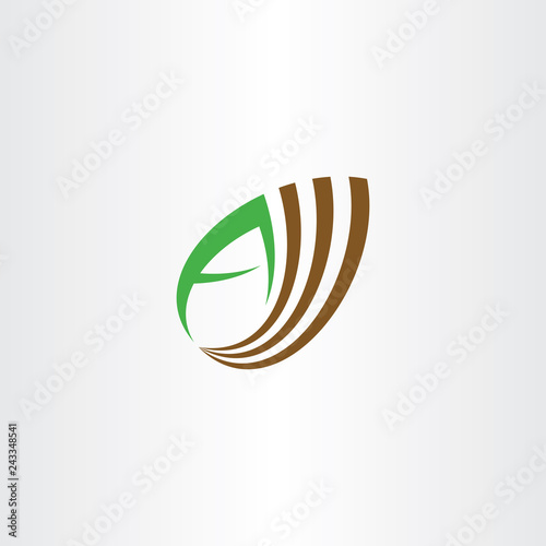 almond letter a logo vector icon symbol