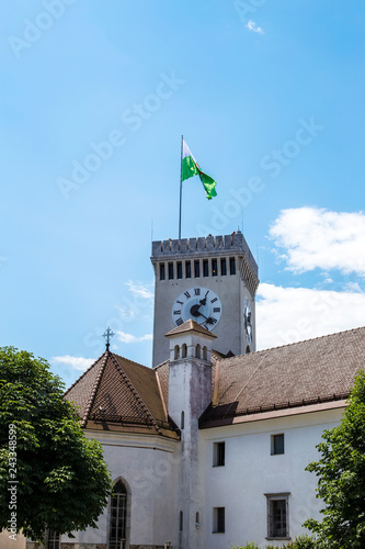 Clock tower of Ljubljana ca...