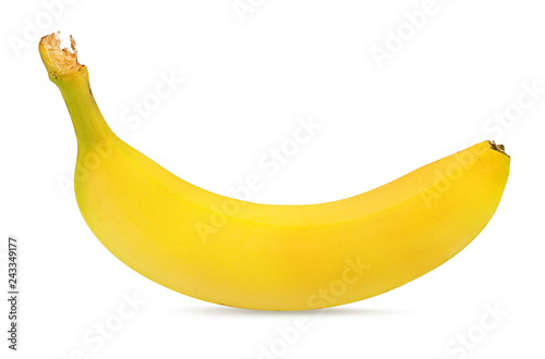 Fresh bananas isolated on white background with clipping path