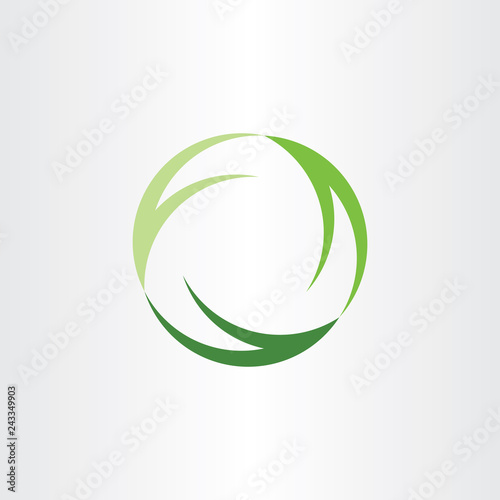 green symbol recycle logo ecology vector sign icon design