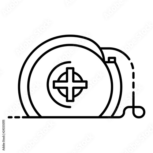 Dental floss box icon. Outline dental floss box vector icon for web design isolated on white background
