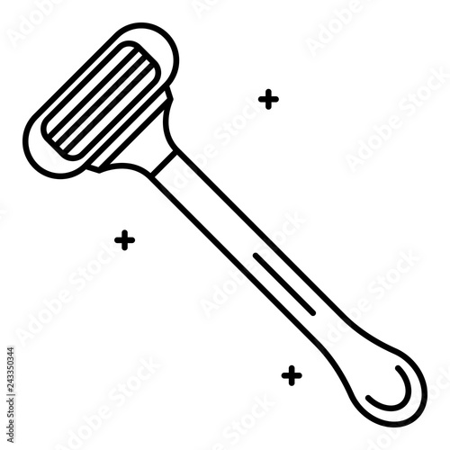Shaver icon. Outline shaver vector icon for web design isolated on white background