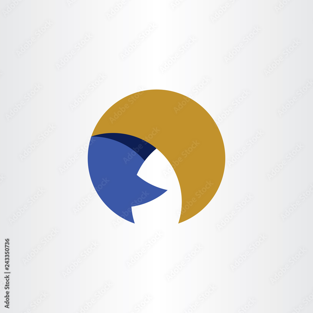 letter a blue yellow circle icon logo sign letter a blue yellow circle icon logo sign