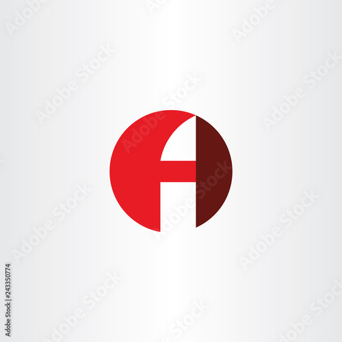 letter f and a fa red logo symbol vector icon design
