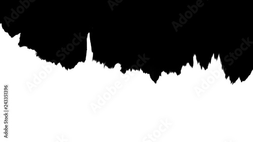 Ink flowing on white background