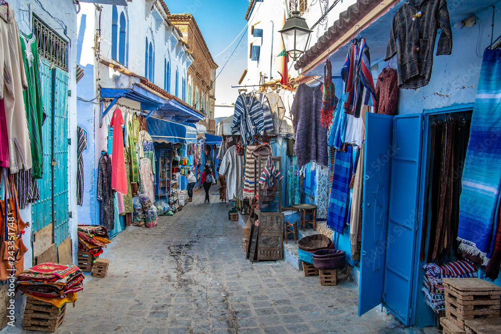Fototapeta premium Widoki uliczne w Chefchaouen, Maroko