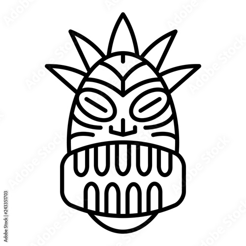 Tattoo idol icon. Outline tattoo idol vector icon for web design isolated on white background