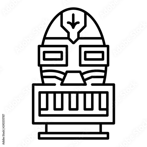 Island idol icon. Outline island idol vector icon for web design isolated on white background
