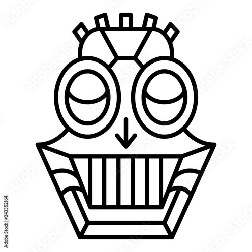 Tahiti wood idol icon. Outline tahiti wood idol vector icon for web design isolated on white background