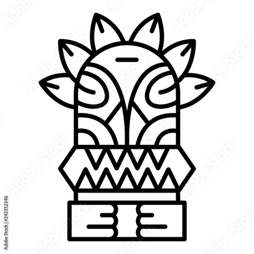 Island wood idol icon. Outline island wood idol vector icon for web design isolated on white background