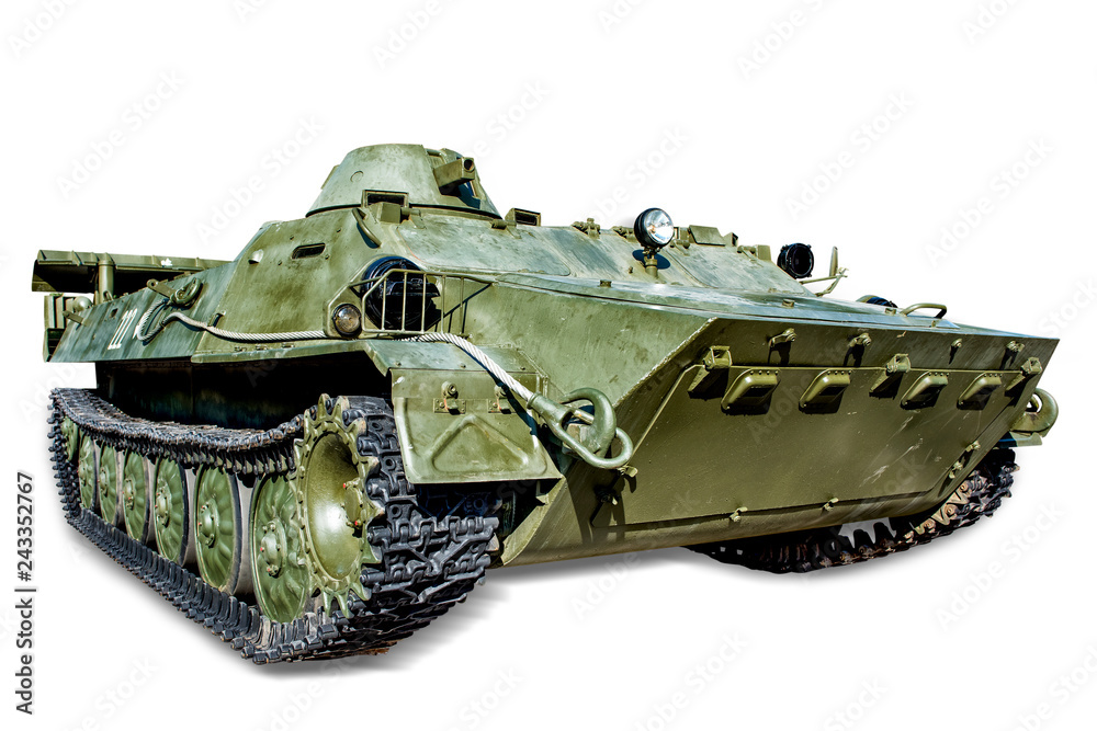 Armored troop-carrier on white background, isolated. Armored troop-carrier on white background, isolated.