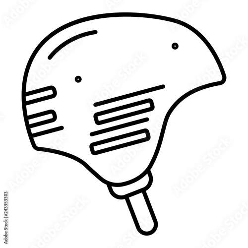 Rafting helmet icon. Outline rafting helmet vector icon for web design isolated on white background