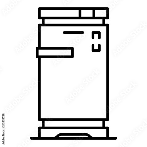 Home freezer icon. Outline home freezer vector icon for web design isolated on white background