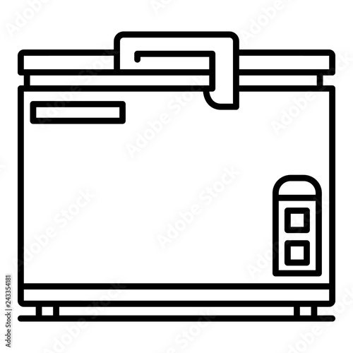 Chest freezer icon. Outline chest freezer vector icon for web design isolated on white background