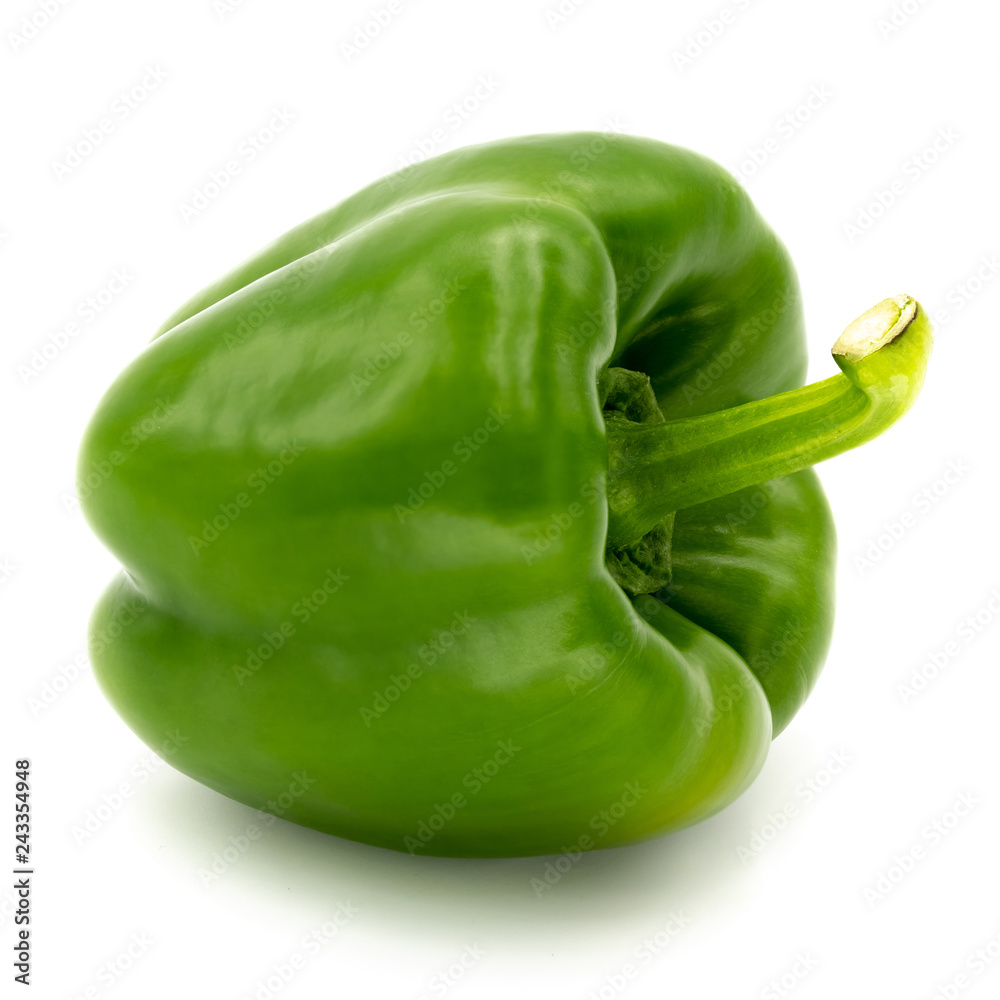 Green bell pepper balls isolated on a white background. Green bell pepper balls isolated on a white background.