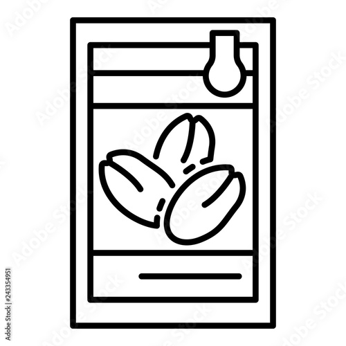 Fresh peanut icon. Outline fresh peanut vector icon for web design isolated on white background
