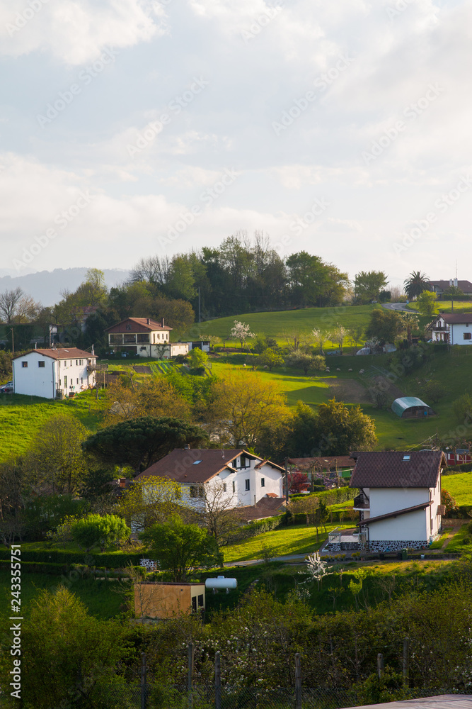 Farms at mount Jaizkibel in Hondarribia Farms at mount Jaizkibel in Hondarribia