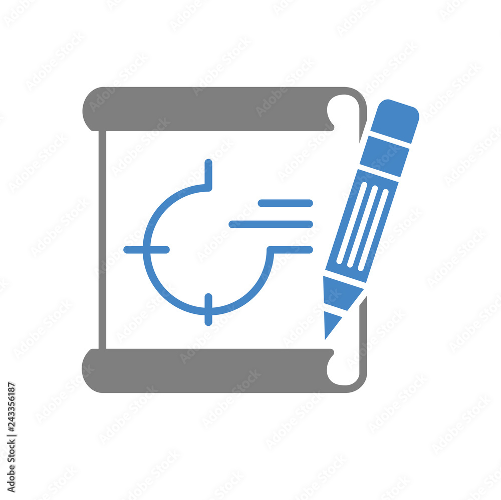 Blueprint icon on white background for graphic and web design, Modern simple vector sign. Internet concept. Trendy symbol for website design web button or mobile app Blueprint icon on white background for graphic and web design, Modern simple vector sign. Internet concept. Trendy symbol for website design web button or mobile app