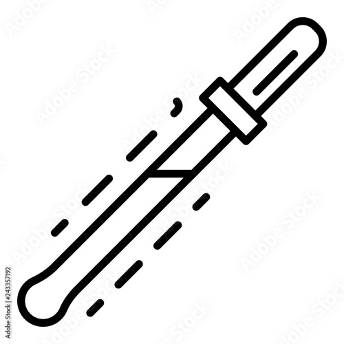 Dropper icon. Outline dropper vector icon for web design isolated on white background