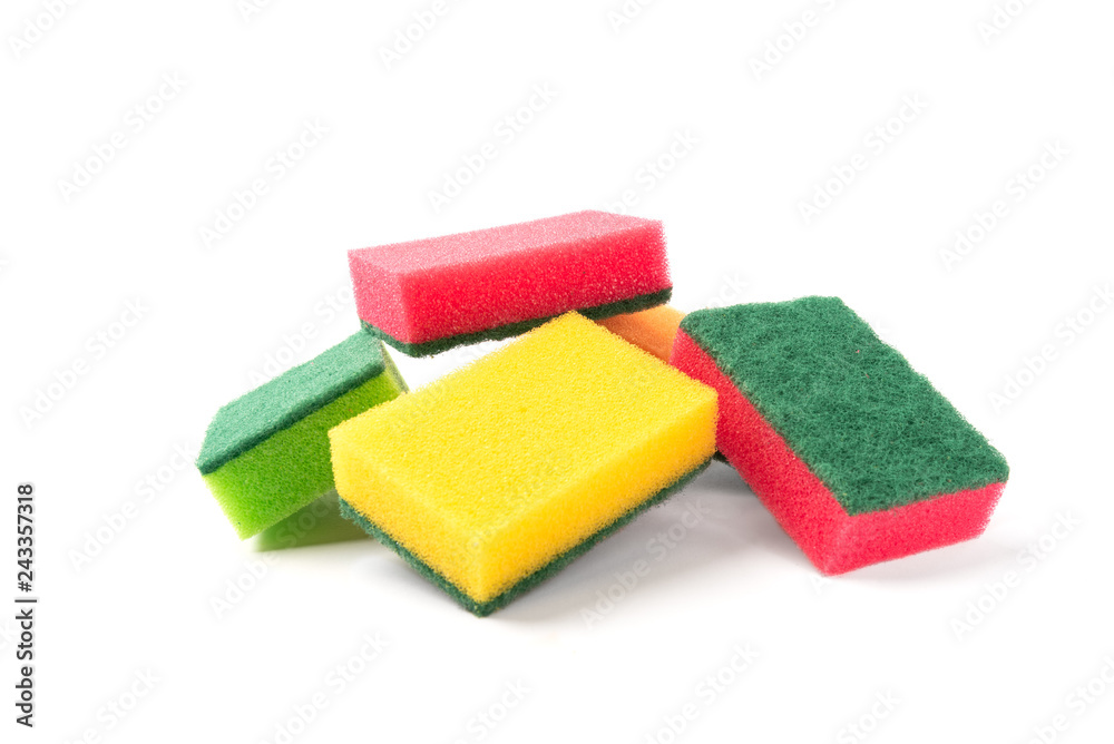 Sponges isolated on white background. Sponges isolated on white background.