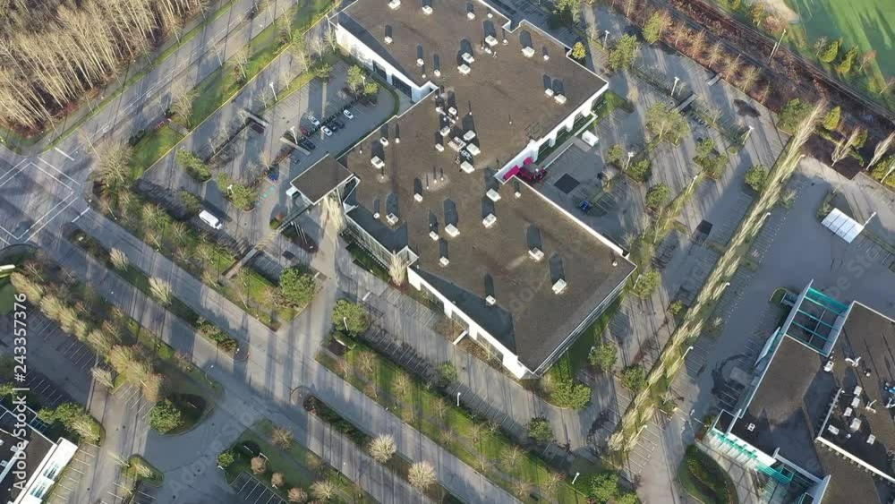 Business Park Cityscape. Aerial Flight. Drone. 4K. Business Park Cityscape. Aerial Flight. Drone. 4K.