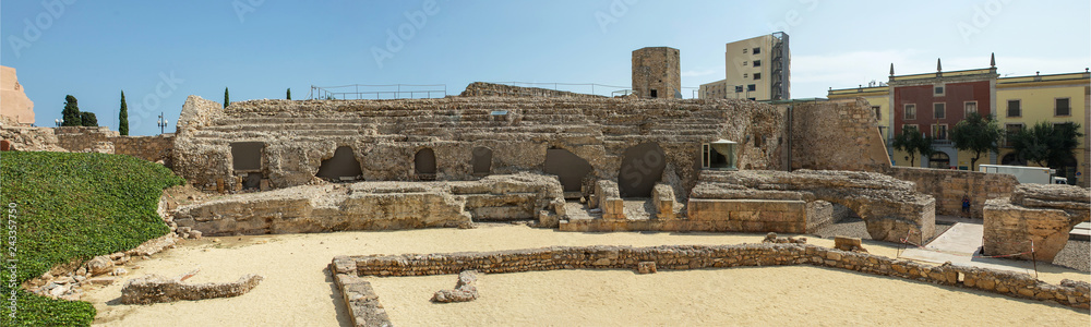Roman Circus ruins in Tarragona, Catalonia, Spain