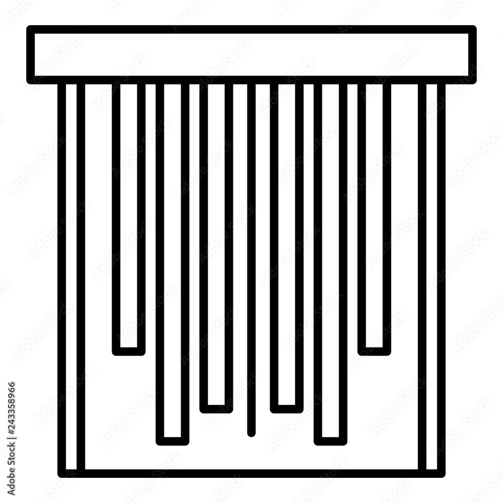 Vertical window roller icon. Outline vertical window roller vector icon for web design isolated on white background Vertical window roller icon. Outline vertical window roller vector icon for web design isolated on white background