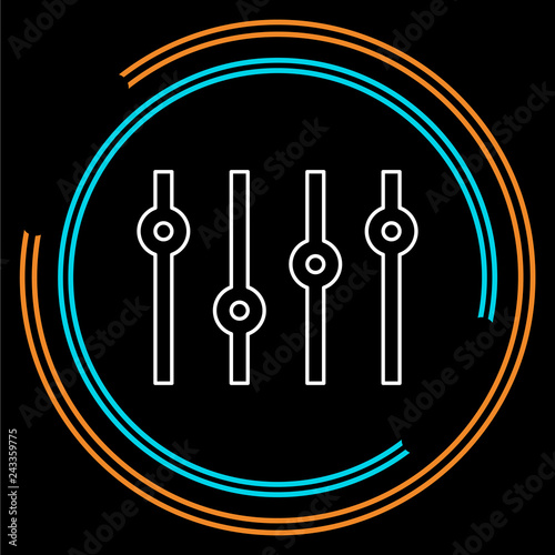 vector stereo equalizer symbol - stereo audio