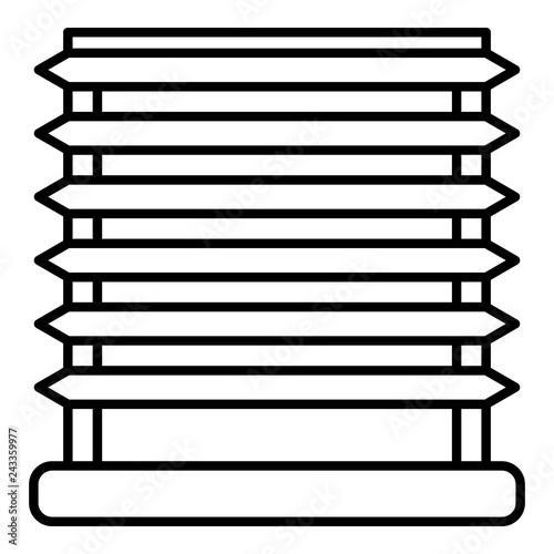 Horizontal louvers icon. Outline horizontal louvers vector icon for web design isolated on white background