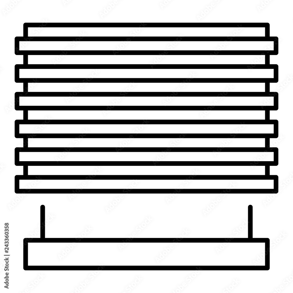 Metal outdoor louvers icon. Outline metal outdoor louvers vector icon for web design isolated on white background Metal outdoor louvers icon. Outline metal outdoor louvers vector icon for web design isolated on white background