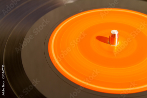 Minimalist colorful abstract lp vynil record blurred isolated 