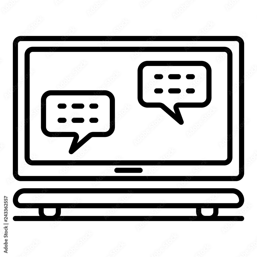 Homework laptop icon. Outline homework laptop vector icon for web design isolated on white background Homework laptop icon. Outline homework laptop vector icon for web design isolated on white background