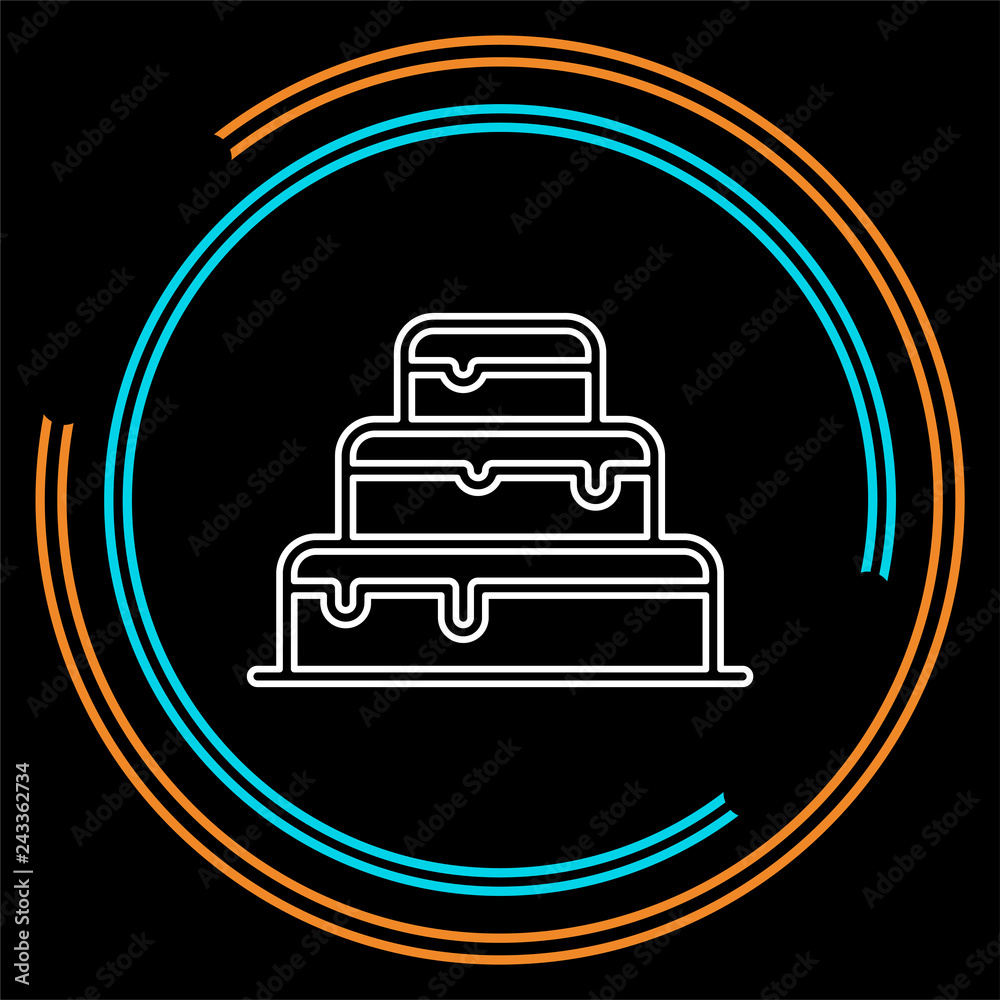 vector birthday cake illustration, dessert vector birthday cake illustration, dessert