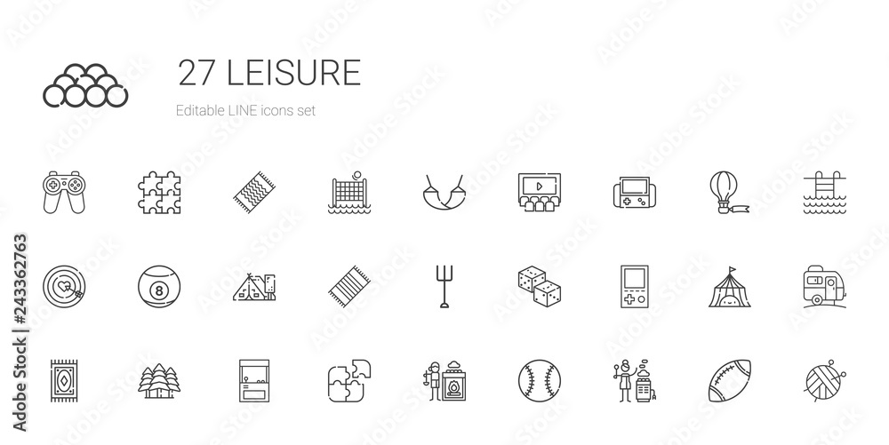 leisure icons set leisure icons set