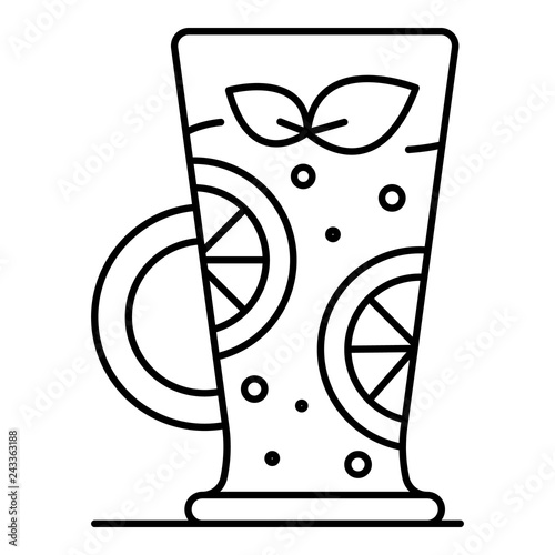 Smoothie icon. Outline smoothie vector icon for web design isolated on white background